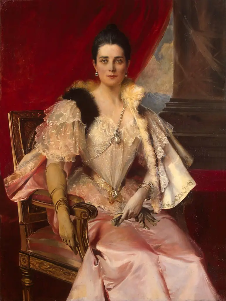 Portrait of Princess Z. N. Yusupova, by François Flameng, oil, 1898