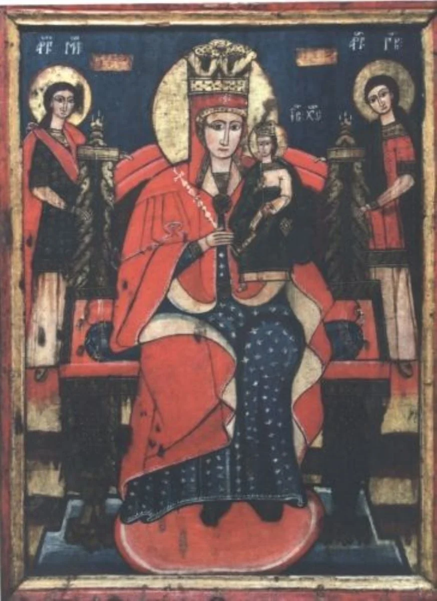 Maica Domnului împărătiță, detail