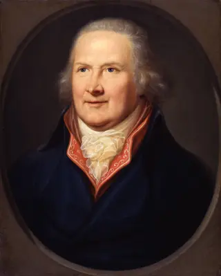 The Painter Jacob Philipp Hackert (1737-1807), by Augusto Nicodemo, oil, 1799