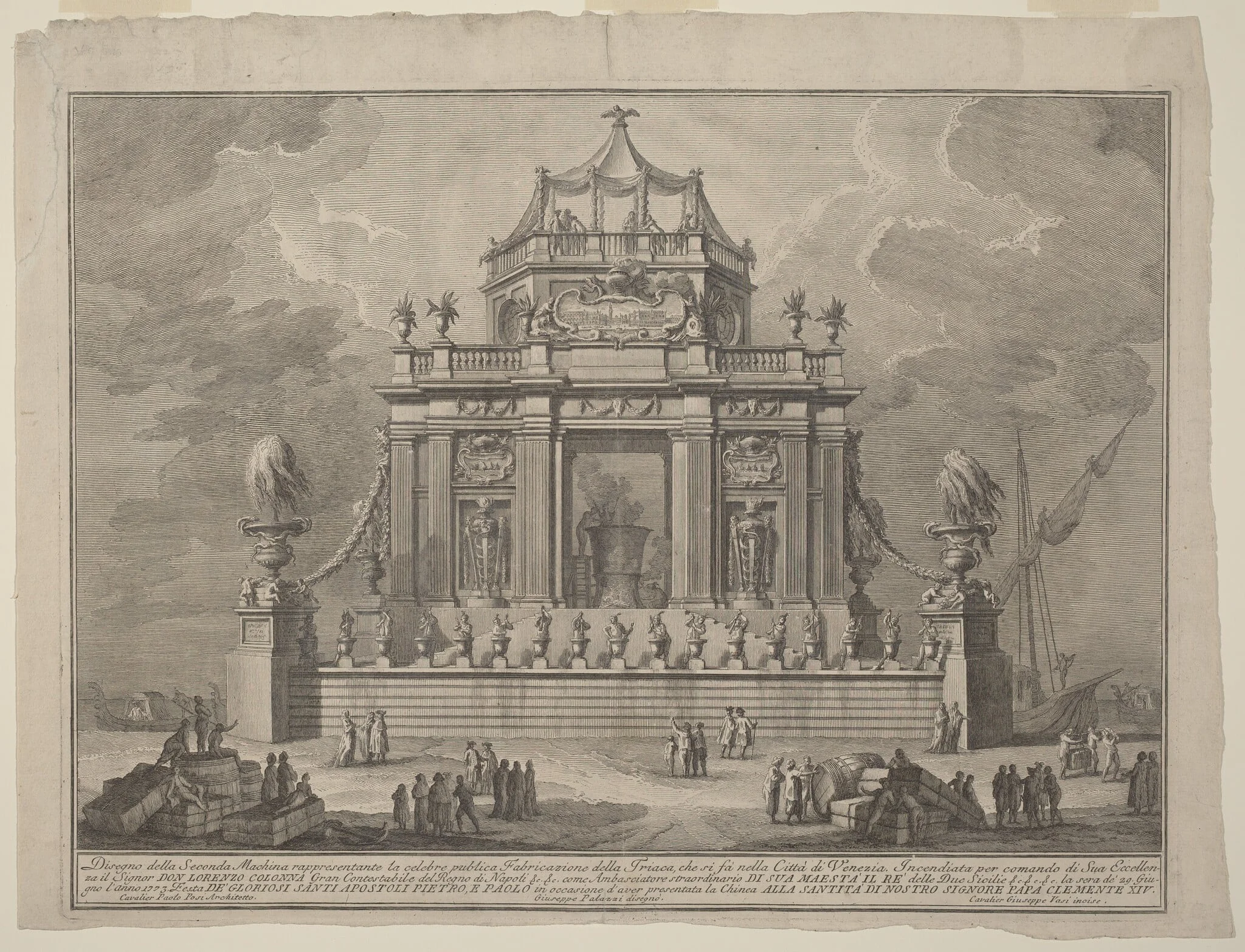 The Seconda Macchina for the Chinea of 1773: The Preparation of Theriac in Venice, detail