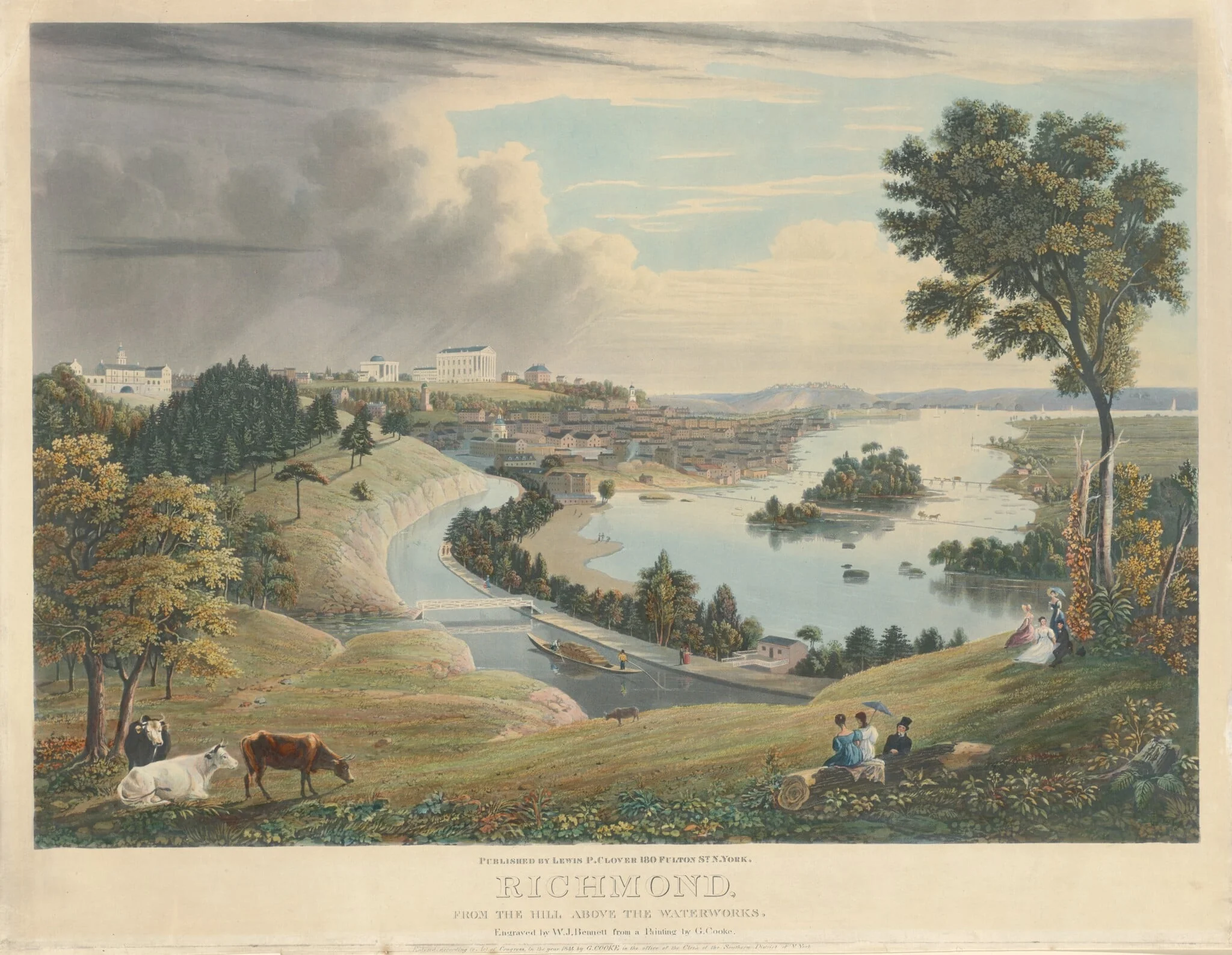 Richmond: From the Hill above the Waterworks, detail