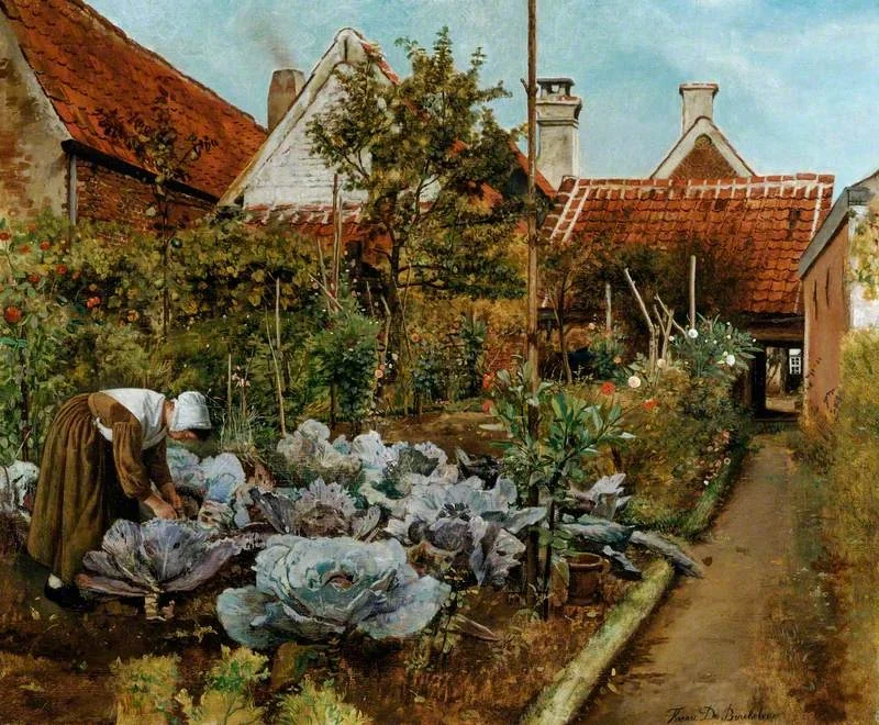A Flemish Kitchen Garden: La coupeuse des choux, detail