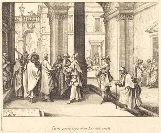 Caesar's Coin, by Jacques Callot, ink, 1635
