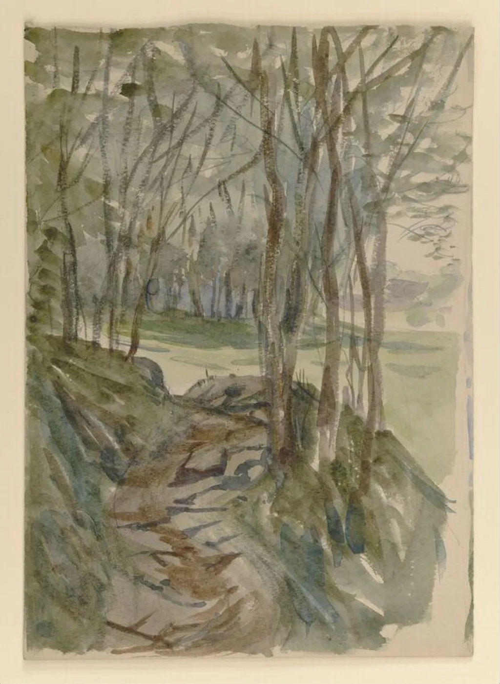 A path through woodland, by Beatrix Potter, watercolor, 1906