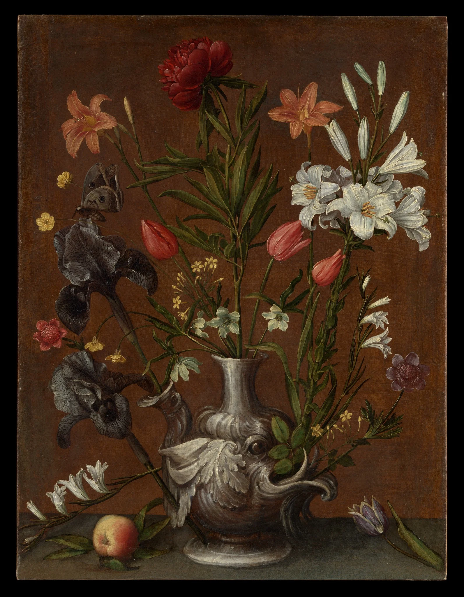 Flowers in a Grotesque Vase, detail