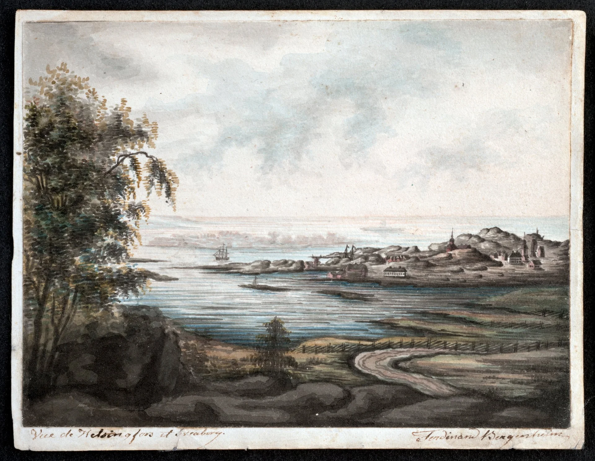 Helsinki 1810-luvulla koillisesta nähtynä, Suomenlinna, detail