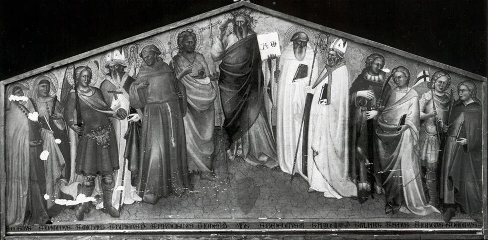 Christ between twelve Saints, detail