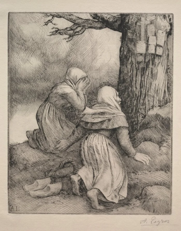 Bowing before the Tree (L'arbre de salut), detail