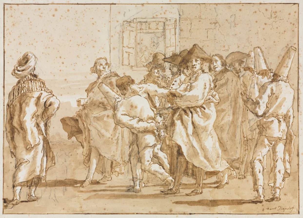 Punchinello Arrested, detail