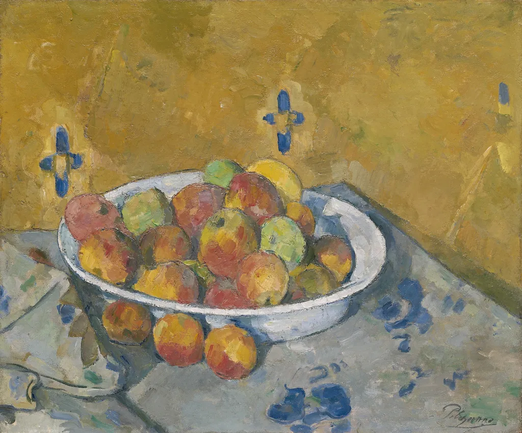 The Plate of Apples, by Paul Cezanne, oil, 1889