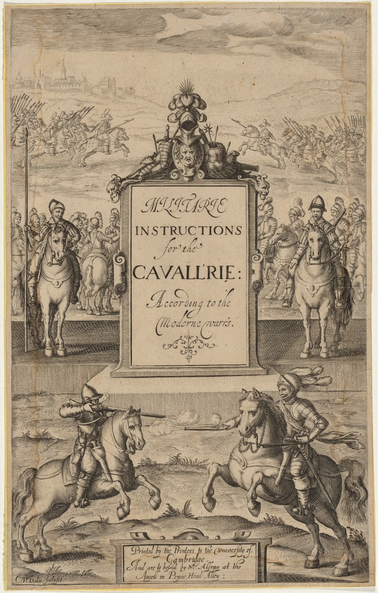 Title Page to Cruso, Militarie Instructions for the Cavallrie, detail