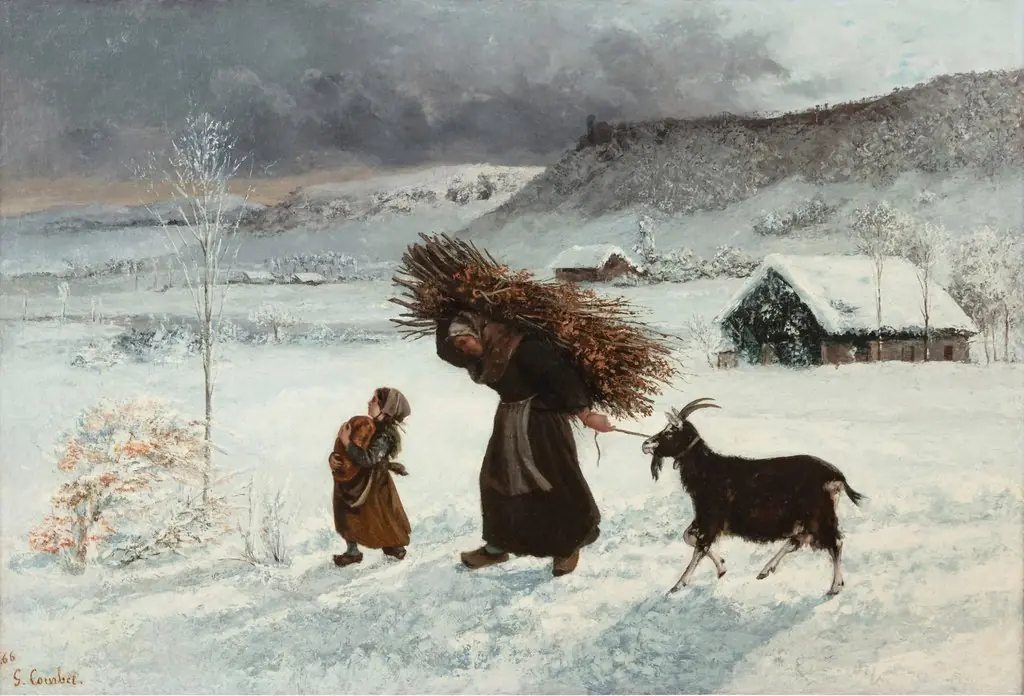 La Pauvresse de village, by Gustave Courbet, oil, 1866