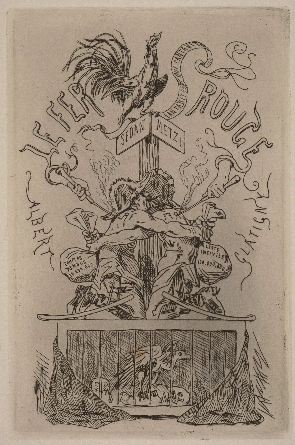 The Red Iron (Le Fer Rouge), by Félicien Rops, ink, 1871
