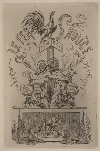 The Red Iron (Le Fer Rouge), by Félicien Rops, ink, 1871