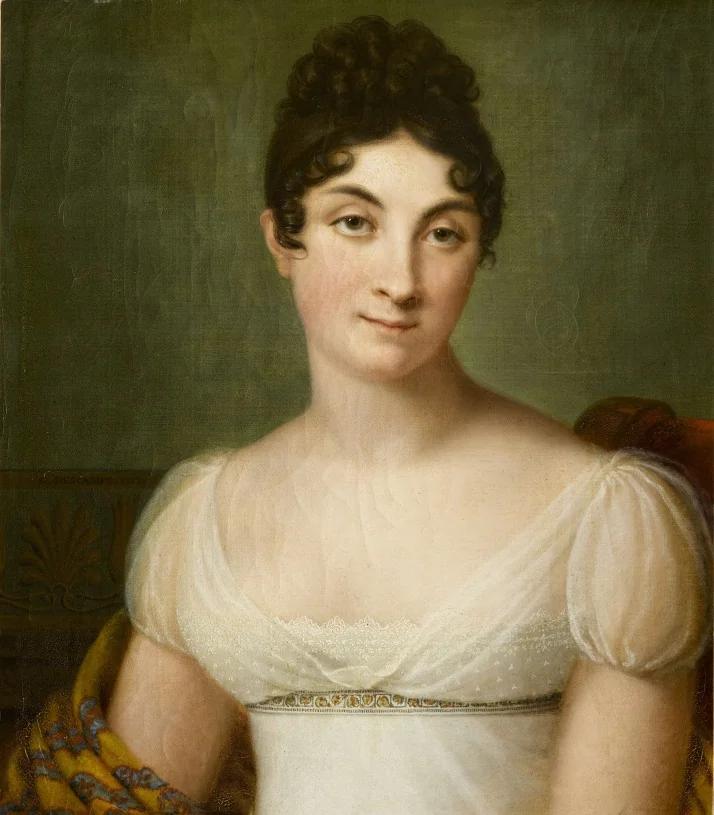 Portrait de Claire Élisabeth de Vergennes, Comtesse de Rémusat, detail