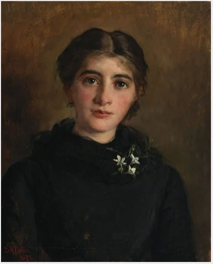 Portrait of Miss Ormsby, later Mrs Homan, detail