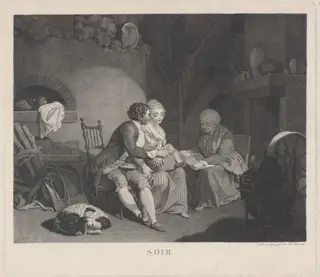Soir (Evening), by Nicolas François Regnault, ink, 1784