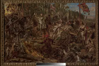 Kościuszko at Racławice, sketch, by Jan Matejko, oil, 1893