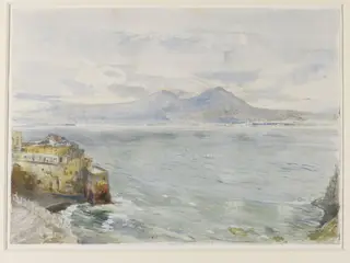 Vesuvius and the Bay of Naples from Posilipo, by John William Inchbold, watercolor, 1857