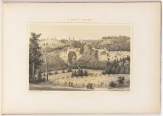 Natural Bridge, by Woldemar Rau, ink, 1858