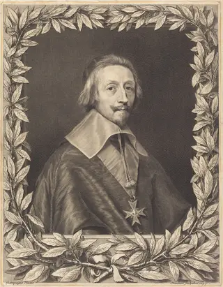 Cardinal Richelieu, by Robert Nanteuil, ink, 1657