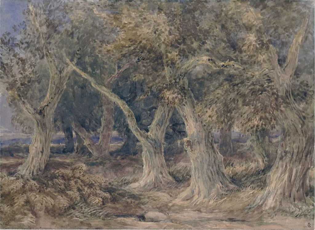 A Forest Scene, by David Cox, watercolor, 1850