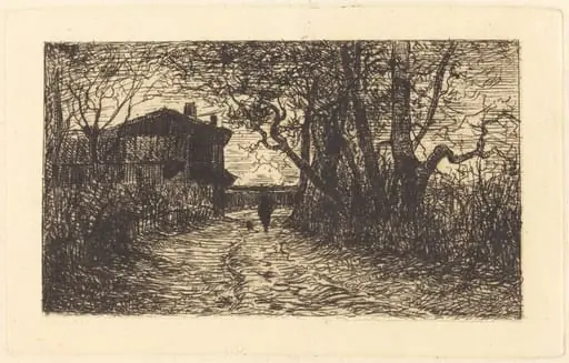 A Gorge de Loup, by Adolphe Appian, ink, 1858