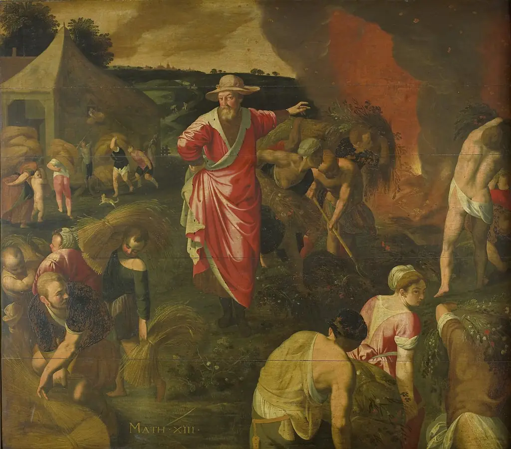 Parable of the Weeds among the Wheat, by Isaac van Swanenburg, oil, 1600