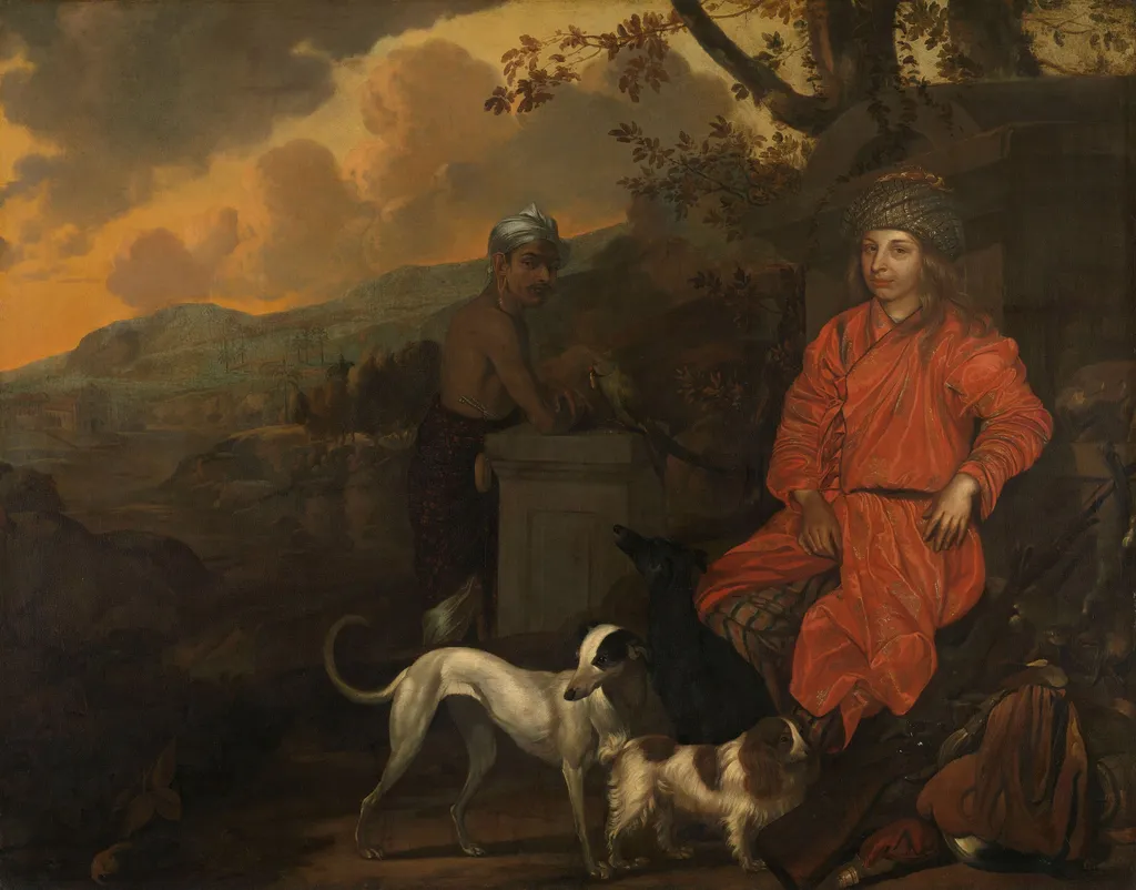 Portrait of Philippus Baldaeus and Gerrit Mossopotam, by Johan de la Rocquette, oil, 1668