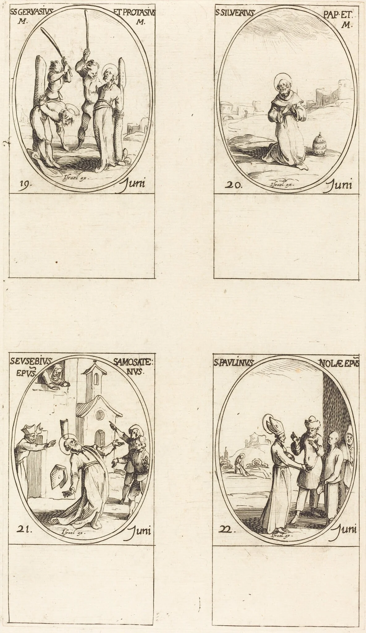 Sts. Gervase & Protase; St. Silverius; St. Eusebius of Samosata; St. Paulinus of Nola, detail