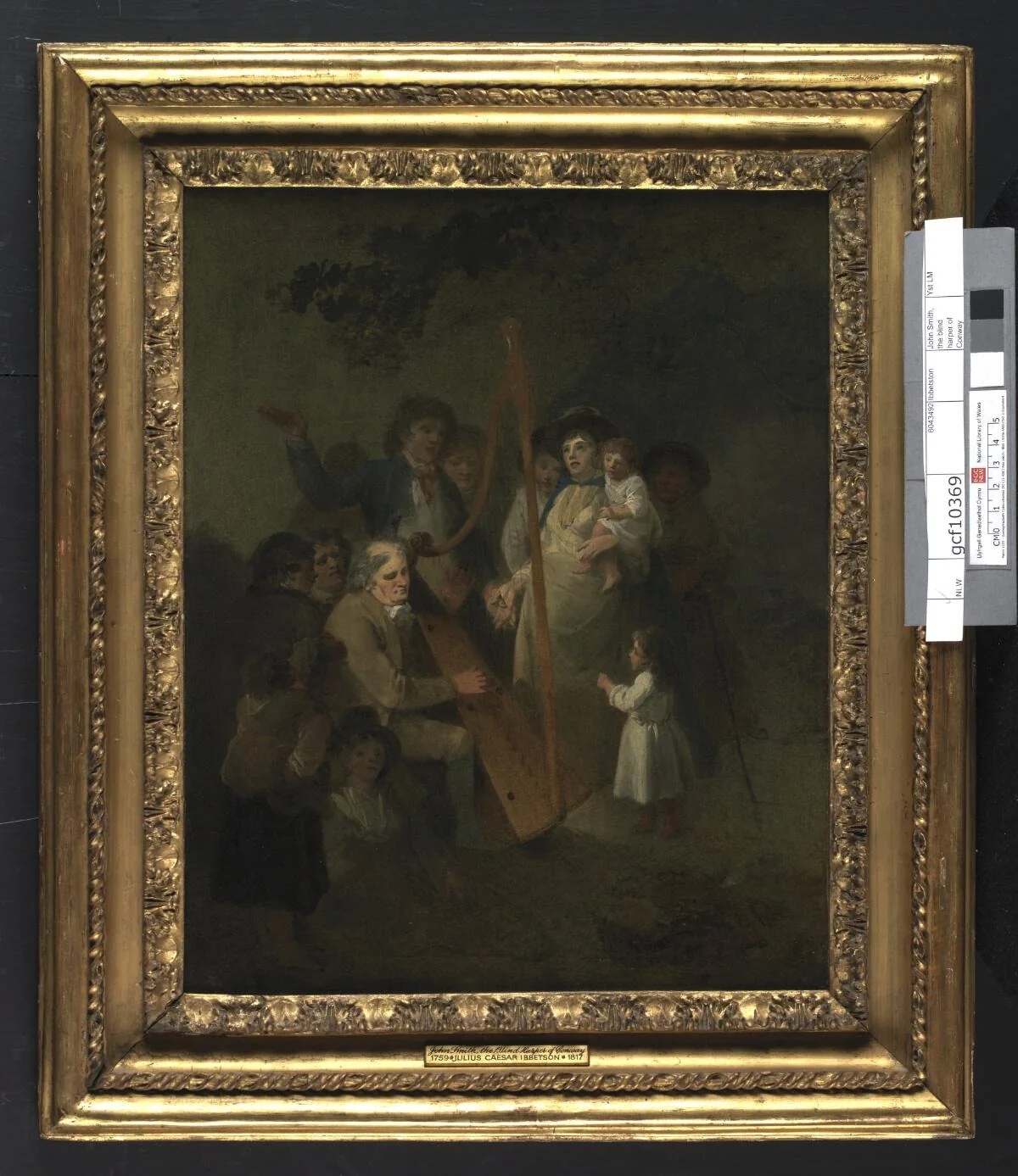 John Smith, the blind harper of Conway, with penillion singers, detail