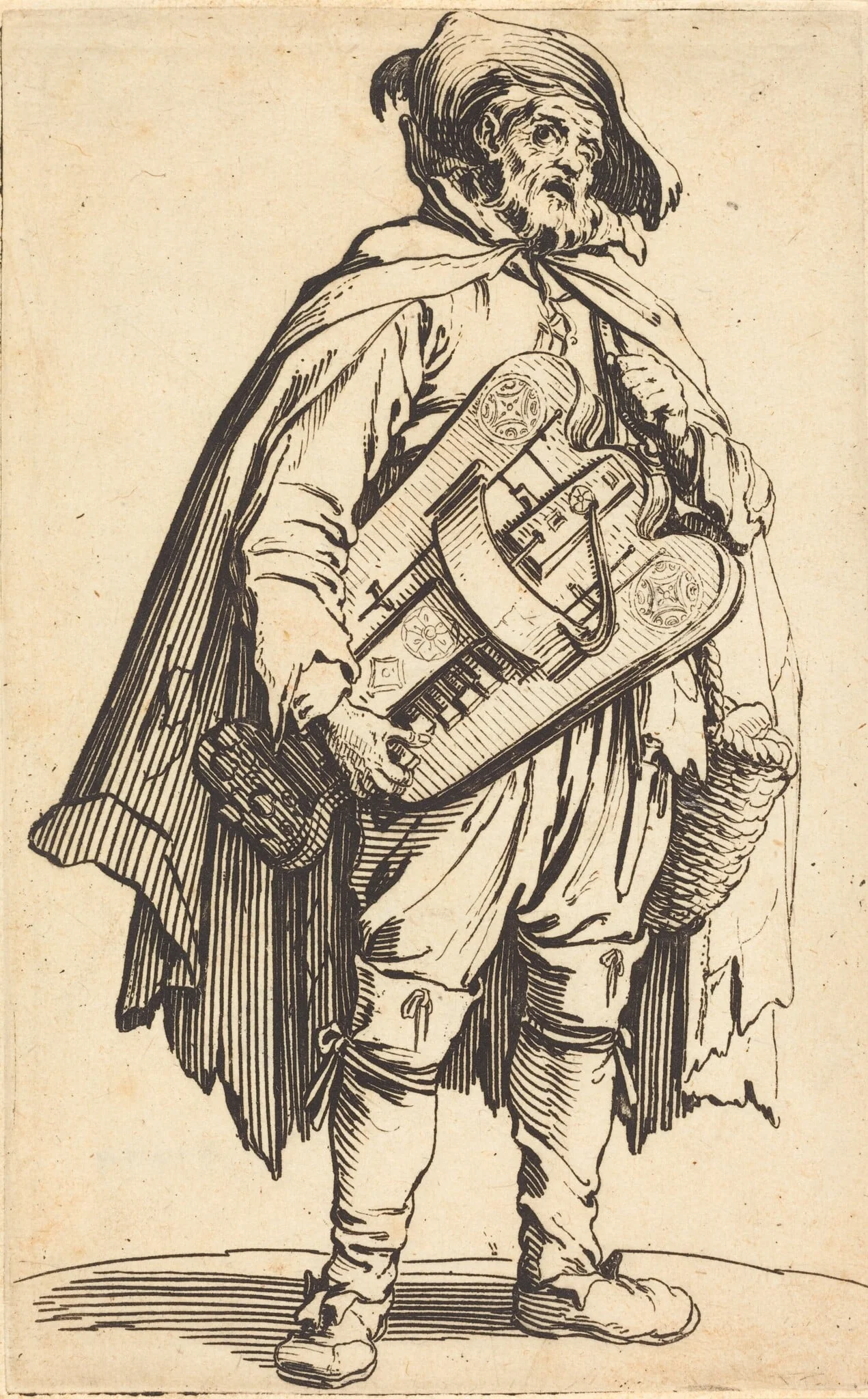 The Hurdy-Gurdy Player, detail