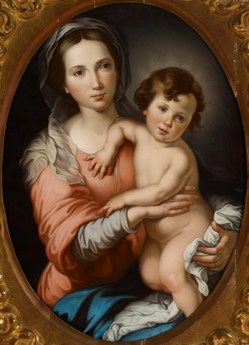 Neitsyt Maria ja lapsi, detail