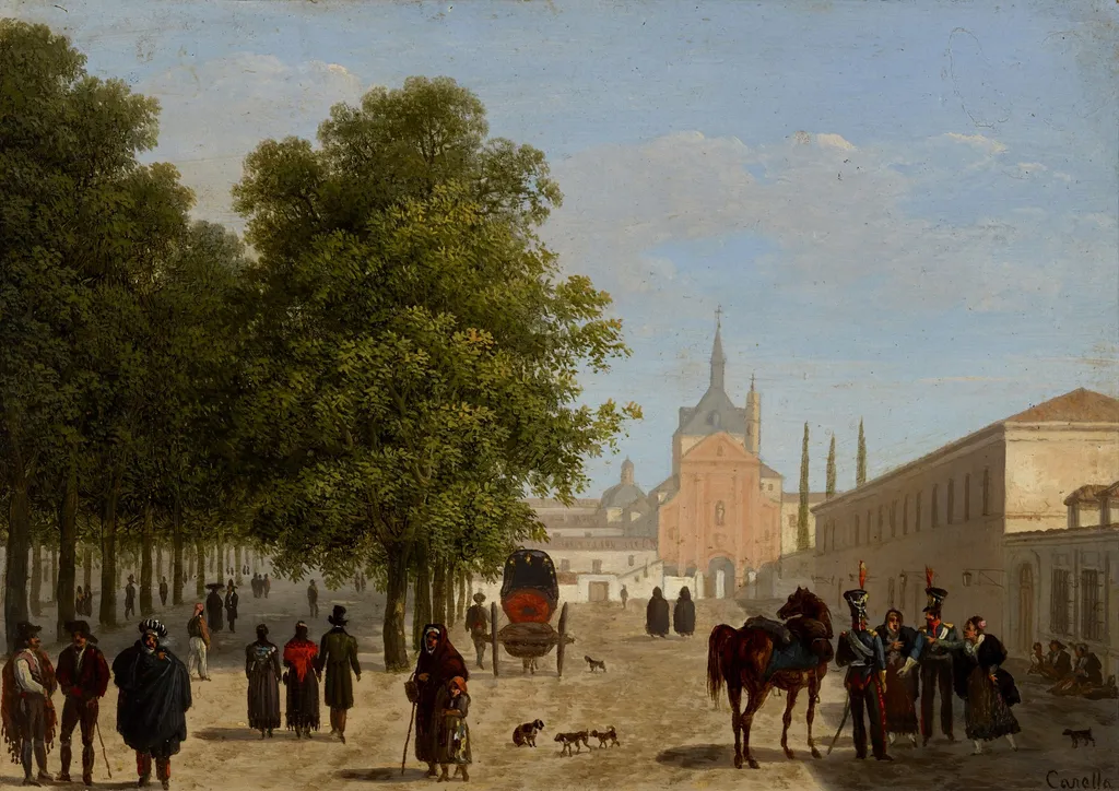 View of the Convento de Los Agustinos Recoletos, Madrid (one of a pair), by Giuseppe Canella, unspecified, 1827