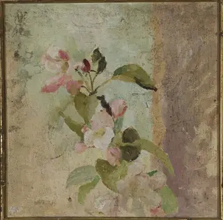 Apple blossoms, by Jan Ciągliński, oil, 1895