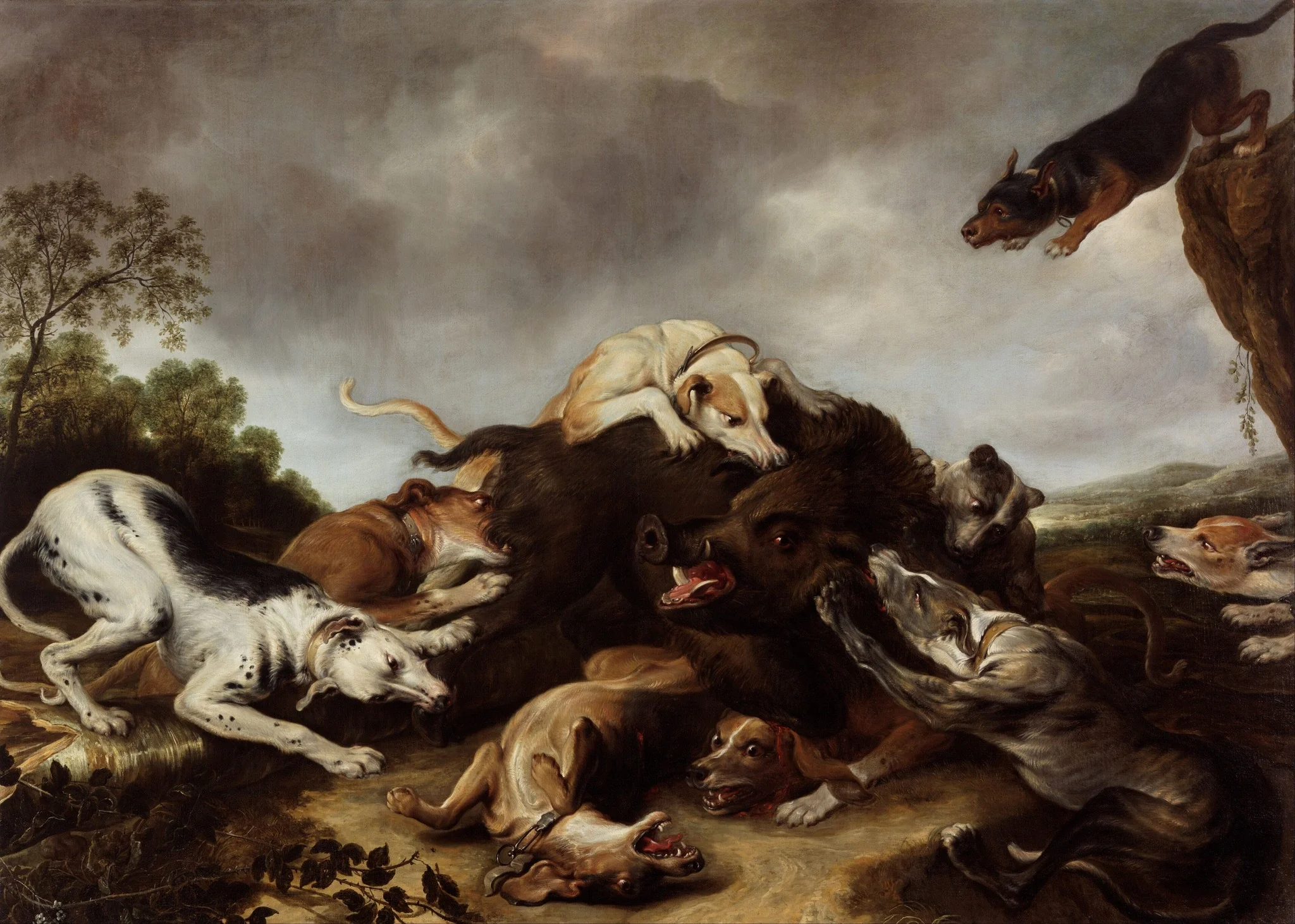The boar hunt, detail
