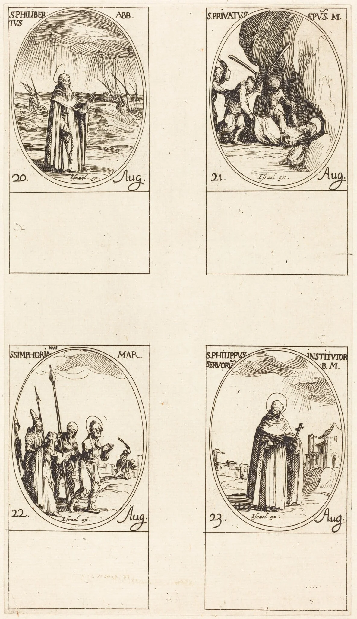 St. Philibert, Abbot; St. Privatus; St. Symphorian; St. Philip, detail