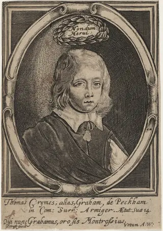 Thomas Crymes, by Thomas Cross, ink, 1654