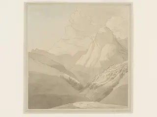 The Alps near the source of the Rhine, by John White Abbott, 1763