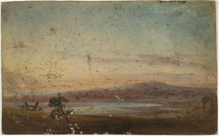 River at Evening, detail