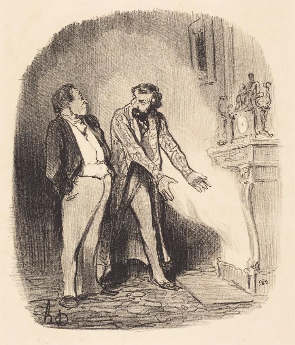 Mais monsieur le propriétaire, voyez..., by Honoré Daumier, ink, 1847