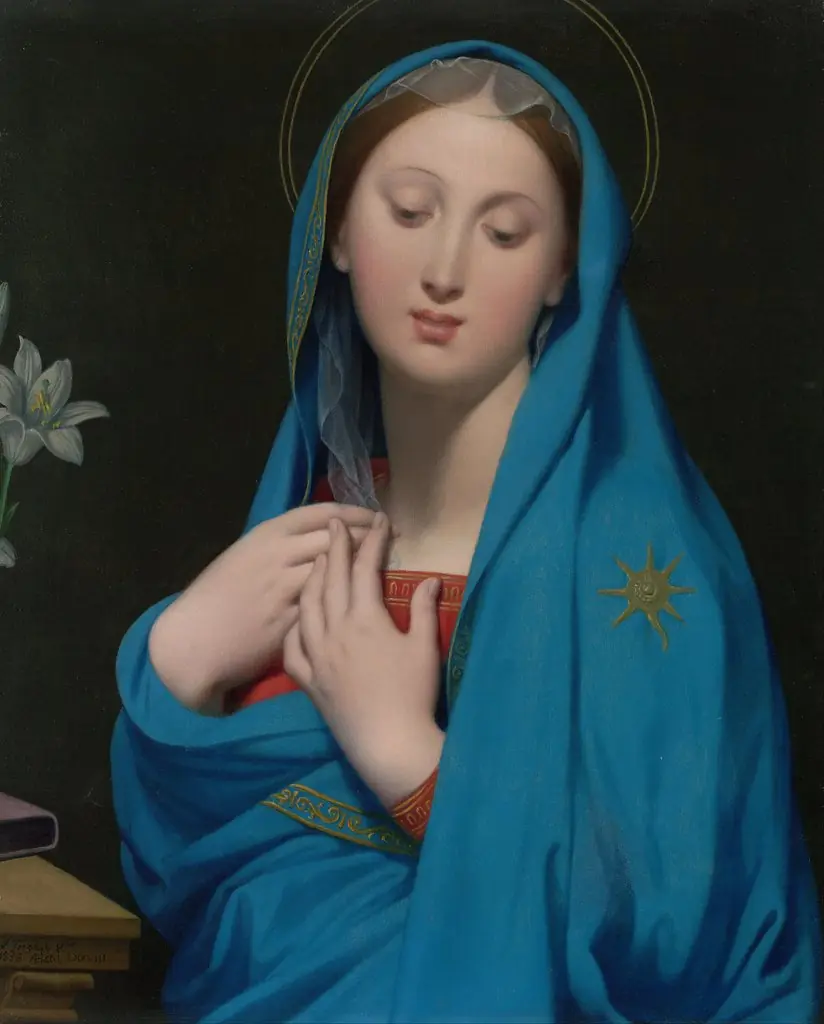 Virgin of the Adoption, by Jean Auguste Dominique Ingres, oil, 1858