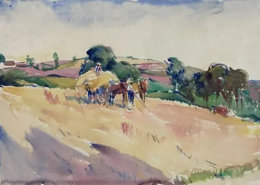 The Cornfield, by Isobel Lilian Gloag, watercolor, 1890
