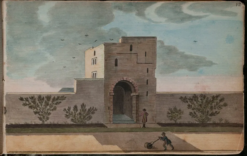 View of the castle at Tallagh [Tallaght], 4 miles from Dublin [...], by Gabriel, ca.1729-1817 Beranger, unspecified, 1790