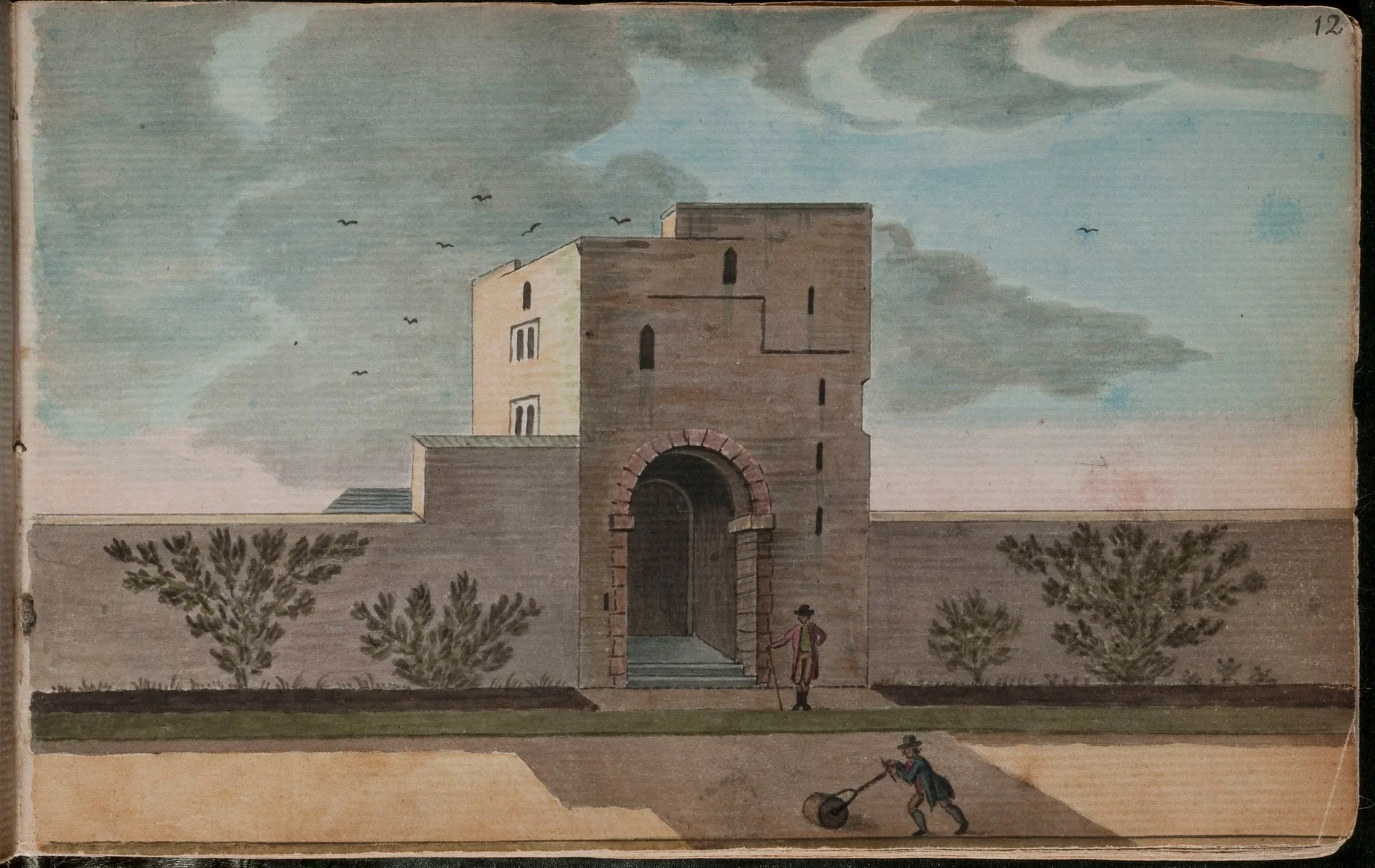 View of the castle at Tallagh [Tallaght], 4 miles from Dublin [...], detail