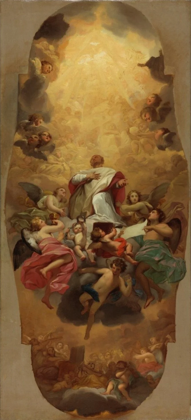 The Glory of St. Eusebius of Rome, detail
