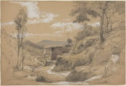 Corpo di Cava, by Eduard Agricola, graphite, 1844