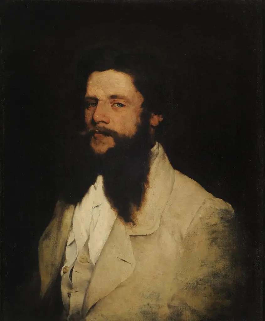 Hombre de época, by Augustin Théodule Ribot, oil, 1867