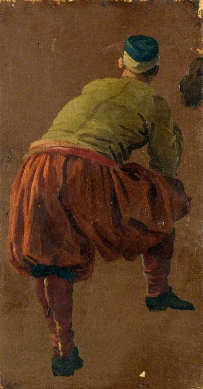 A Man, Perhaps a Gondolier, Seen from Behind, detail