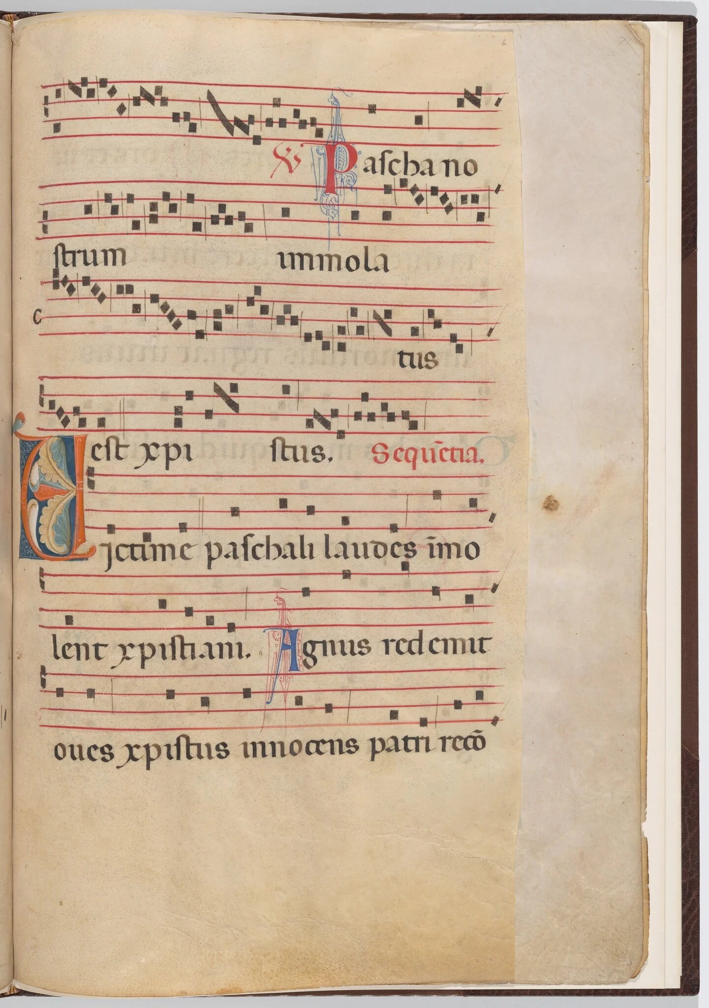 Leaf 6 from an antiphonal fragment, detail